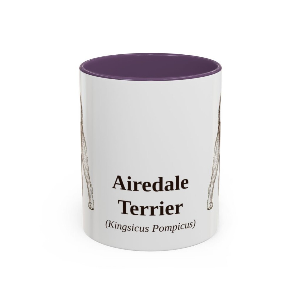 11oz Airedale Terrier Latin Mug, Airedale Terrier, Vintage Dog Coffee Mug, Dog Lover Gift