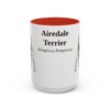 15oz Airedale Terrier Latin Mug, Airedale Terrier, Vintage Dog Coffee Mug, Dog Lover Gift
