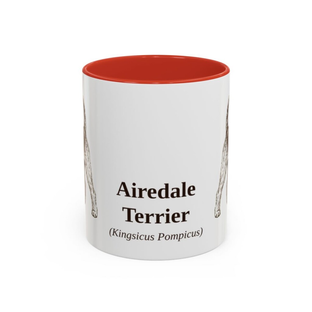 11oz Airedale Terrier Latin Mug, Airedale Terrier, Vintage Dog Coffee Mug, Dog Lover Gift