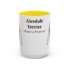 15oz Airedale Terrier Latin Mug, Airedale Terrier, Vintage Dog Coffee Mug, Dog Lover Gift