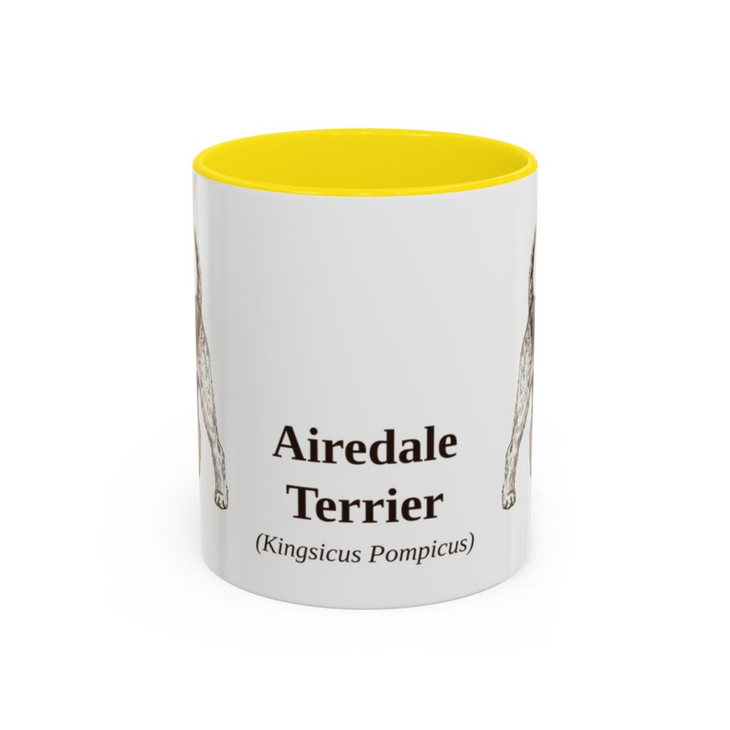 11oz Airedale Terrier Latin Mug, Airedale Terrier, Vintage Dog Coffee Mug, Dog Lover Gift