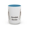 15oz Airedale Terrier Mug, Vintage Dog Portrait Coffee Mug, Dog Lover Gift