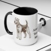 15oz Airedale Terrier Dog Mom Mug, Vintage Sketch Coffee Mug, Dog Mom Gift
