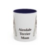 11oz Airedale Terrier Dog Mom Mug, Vintage Sketch Coffee Mug, Dog Mom Gift