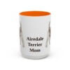 15oz Airedale Terrier Dog Mom Mug, Vintage Sketch Coffee Mug, Dog Mom Gift