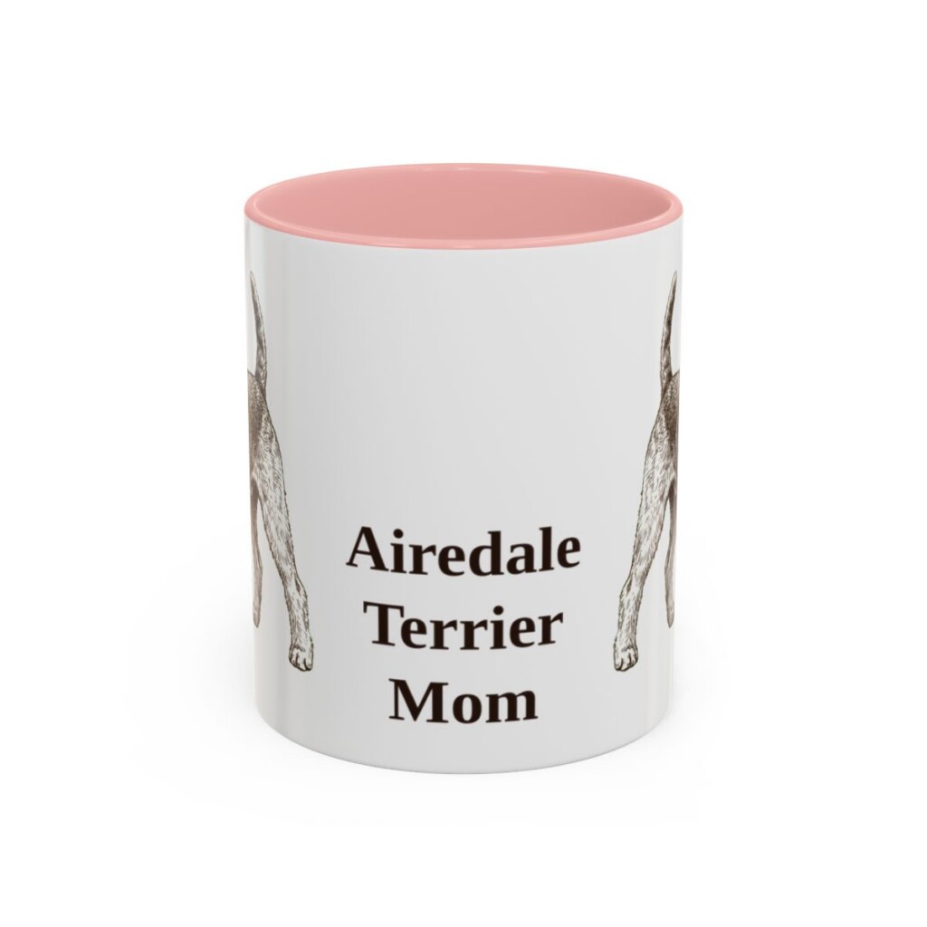 11oz Airedale Terrier Dog Mom Mug, Vintage Sketch Coffee Mug, Dog Mom Gift