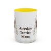 15oz Airedale Terrier Dog Mom Mug, Vintage Sketch Coffee Mug, Dog Mom Gift