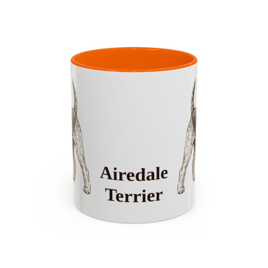 11oz Airedale Terrier Mug, Vintage Dog Portrait Coffee Mug, Dog Lover Gift