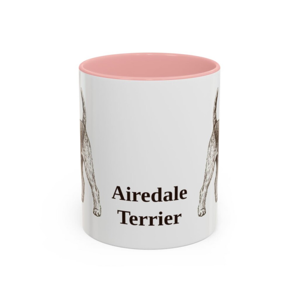 11oz Airedale Terrier Mug, Vintage Dog Portrait Coffee Mug, Dog Lover Gift