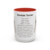 15oz Airedale Terrier Mug, Illustrated Dog Breed Facts Coffee Mug, Vintage Dog Keepsake Gift