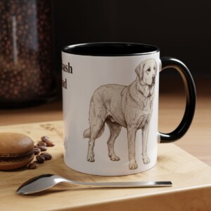 11oz Akbash Dog Dad Mug, Vintage Sketch Coffee Mug, Dog Dad Gift