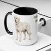 15oz Akbash Dog Dad Mug, Vintage Sketch Coffee Mug, Dog Dad Gift