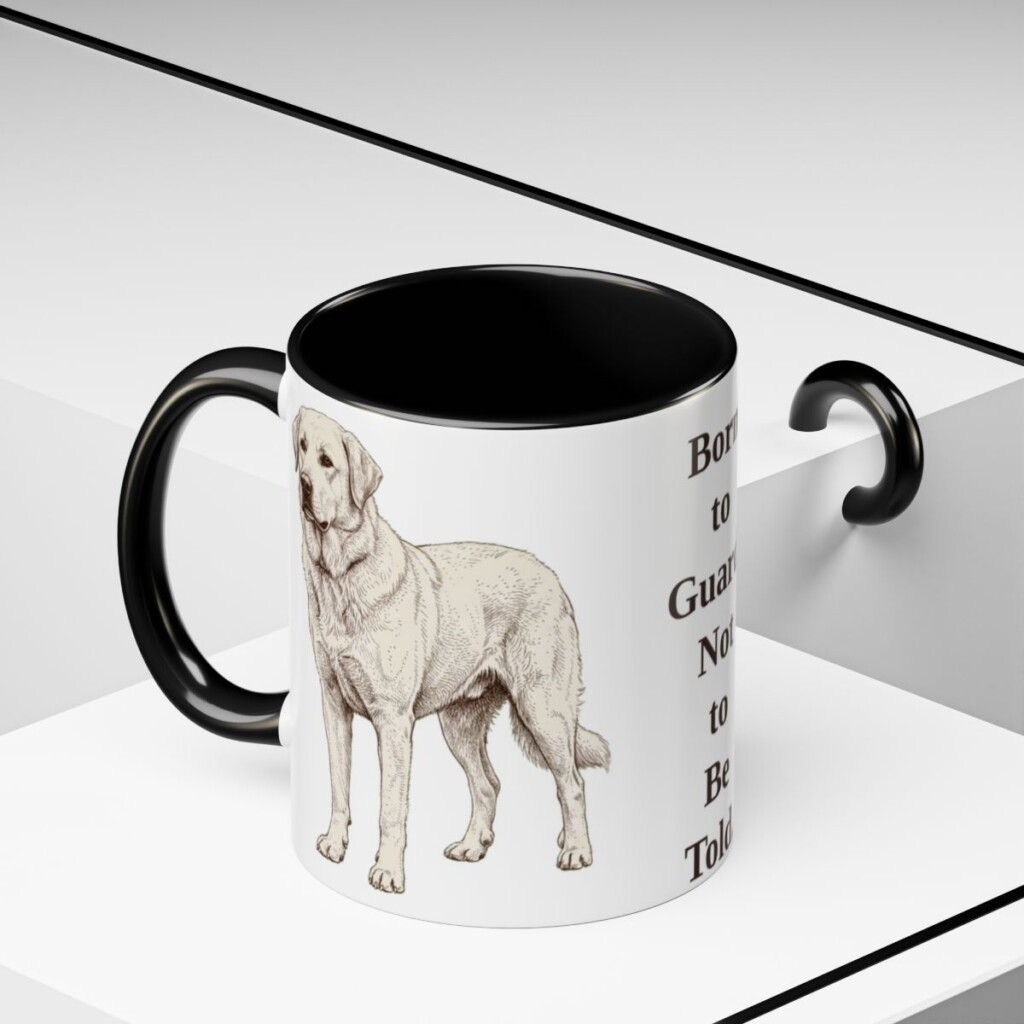 akbash-mug-humor-black-context-2-1 11oz Funny Akbash Mug, Born to Guard. Not to Be Told., Vintage Dog Coffee Mug, Dog Lover Gift