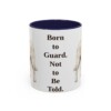 akbash-mug-humor-navy-1 11oz Funny Akbash Mug, Born to Guard. Not to Be Told., Vintage Dog Coffee Mug, Dog Lover Gift