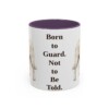 akbash-mug-humor-purple-1 11oz Funny Akbash Mug, Born to Guard. Not to Be Told., Vintage Dog Coffee Mug, Dog Lover Gift