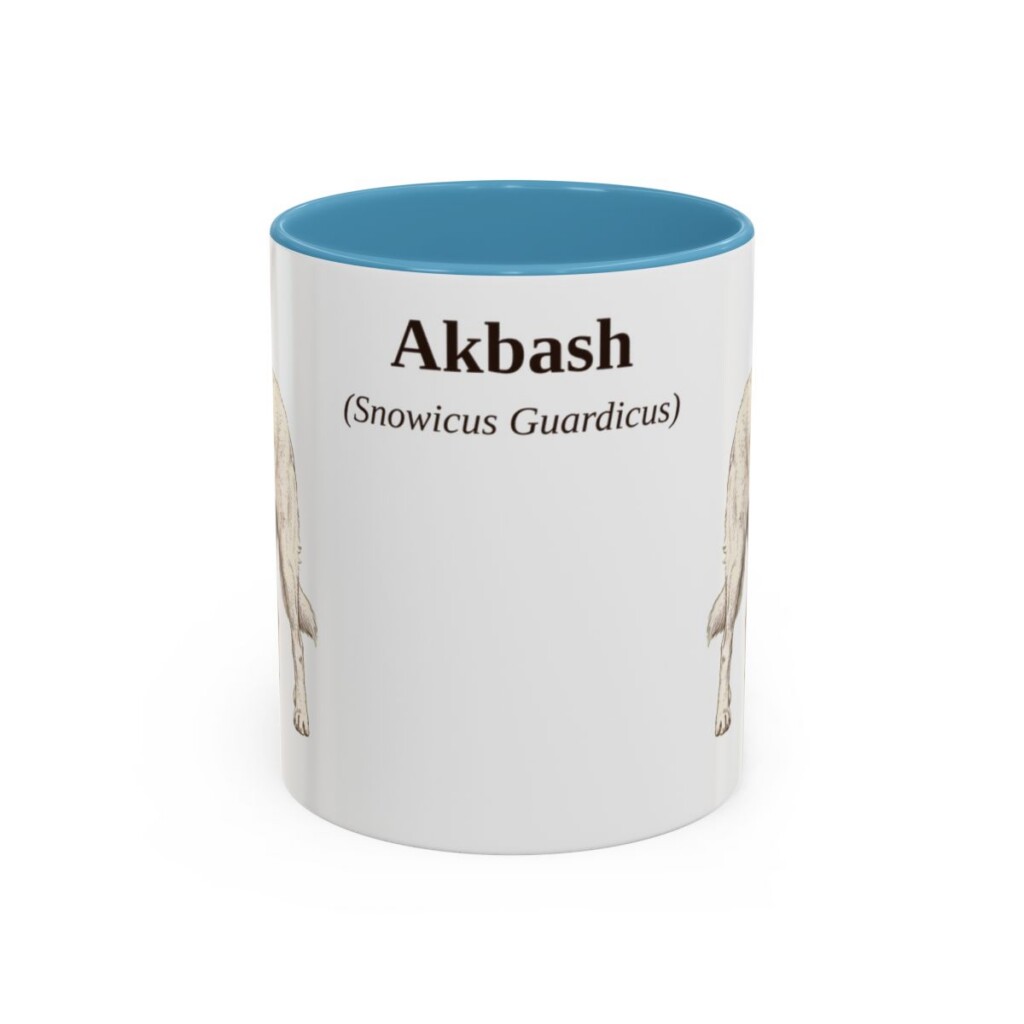 11oz Akbash Latin Mug, Akbash, Vintage Dog Coffee Mug, Dog Lover Gift