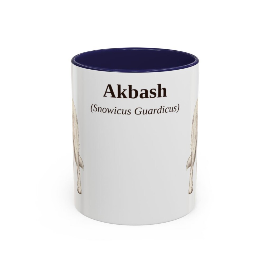 11oz Akbash Latin Mug, Akbash, Vintage Dog Coffee Mug, Dog Lover Gift