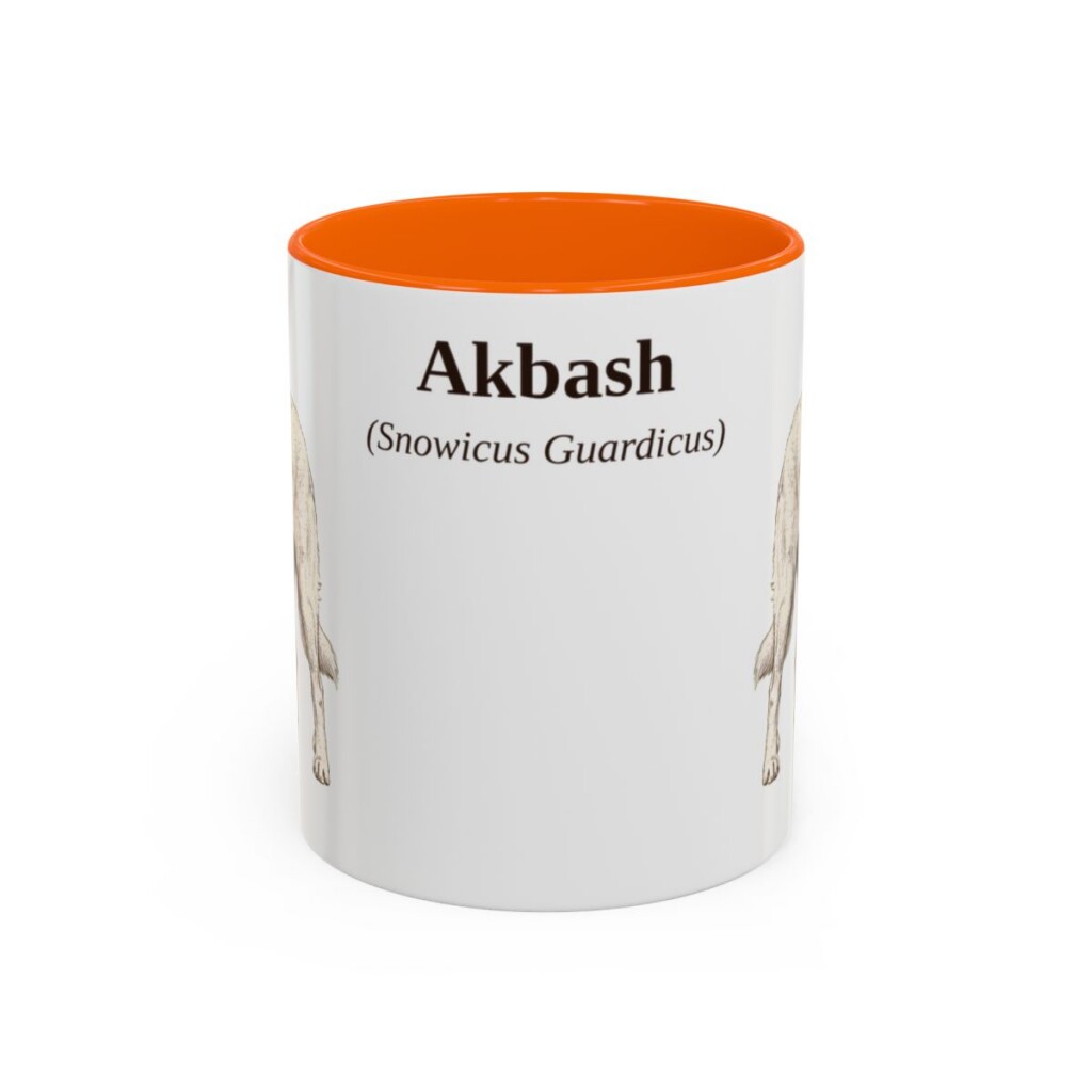 11oz Akbash Latin Mug, Akbash, Vintage Dog Coffee Mug, Dog Lover Gift