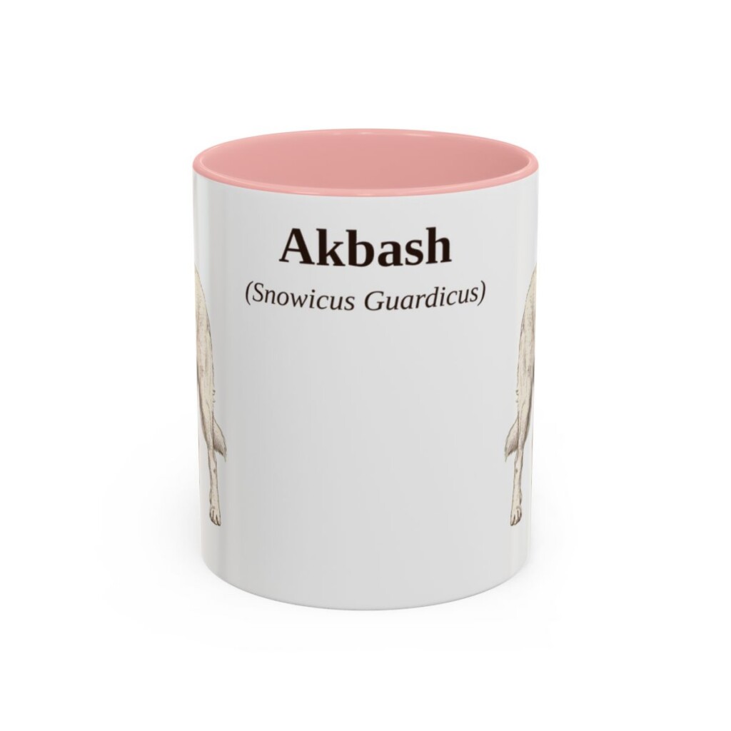 11oz Akbash Latin Mug, Akbash, Vintage Dog Coffee Mug, Dog Lover Gift