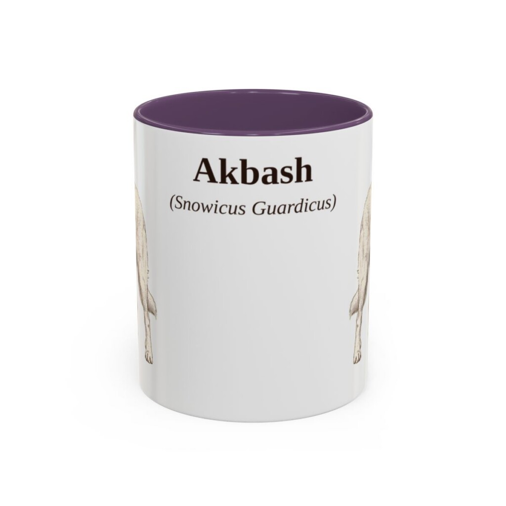 11oz Akbash Latin Mug, Akbash, Vintage Dog Coffee Mug, Dog Lover Gift