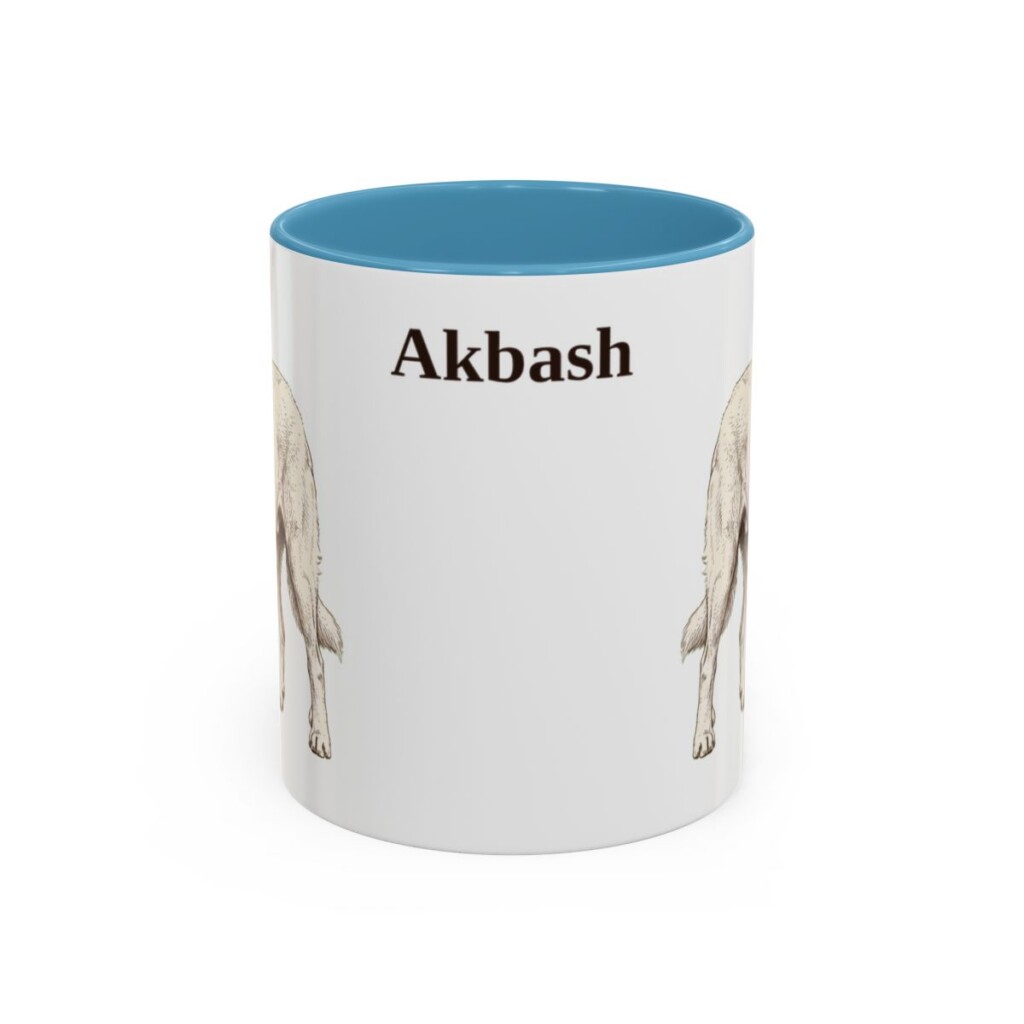 11oz Akbash Mug, Vintage Dog Portrait Coffee Mug, Dog Lover Gift