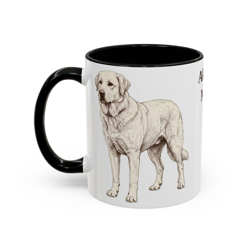 11oz Akbash Dog Mom Mug, Vintage Sketch Coffee Mug, Dog Mom Gift