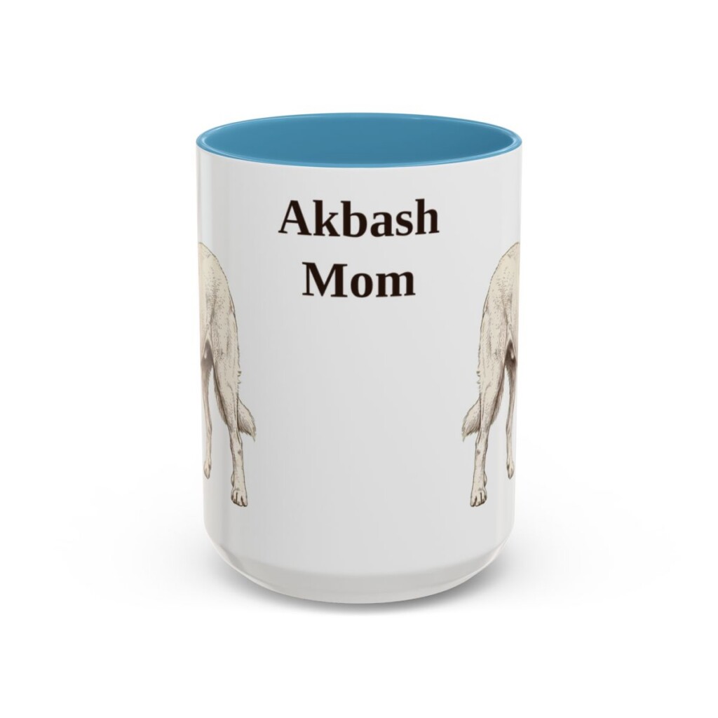 15oz Akbash Dog Mom Mug, Vintage Sketch Coffee Mug, Dog Mom Gift