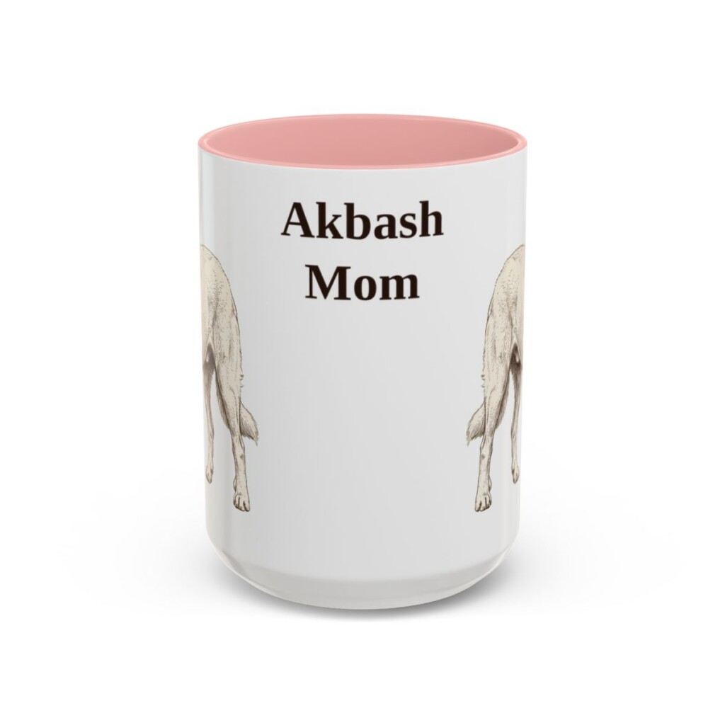 15oz Akbash Dog Mom Mug, Vintage Sketch Coffee Mug, Dog Mom Gift
