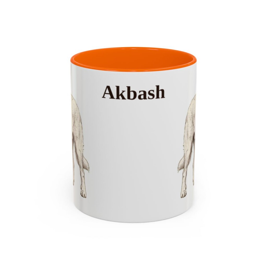 11oz Akbash Mug, Vintage Dog Portrait Coffee Mug, Dog Lover Gift