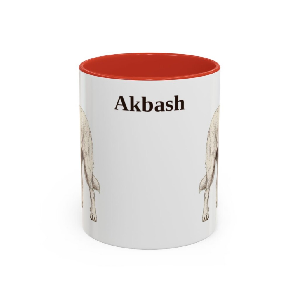 11oz Akbash Mug, Vintage Dog Portrait Coffee Mug, Dog Lover Gift