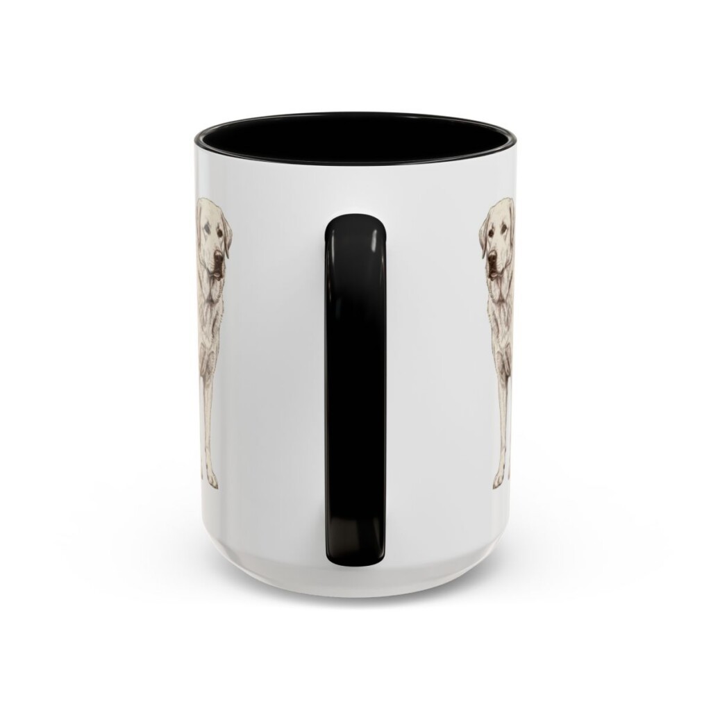 15oz Akbash Mug, Illustrated Dog Breed Facts Coffee Mug, Vintage Dog Keepsake Gift
