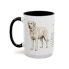 15oz Akbash Mug, Illustrated Dog Breed Facts Coffee Mug, Vintage Dog Keepsake Gift
