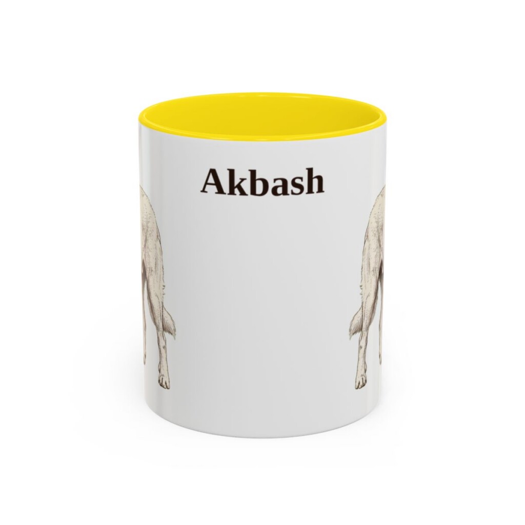 11oz Akbash Mug, Vintage Dog Portrait Coffee Mug, Dog Lover Gift