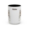 akita-mug-black-front-1 15oz Akita Mug, Vintage Dog Portrait Coffee Mug, Dog Lover Gift