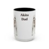 15oz Akita Dog Dad Mug, Vintage Sketch Coffee Mug, Dog Dad Gift