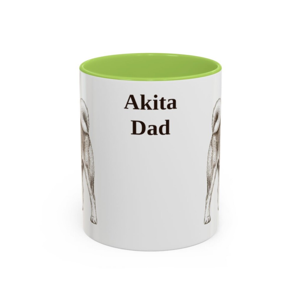 11oz Akita Dog Dad Mug, Vintage Sketch Coffee Mug, Dog Dad Gift