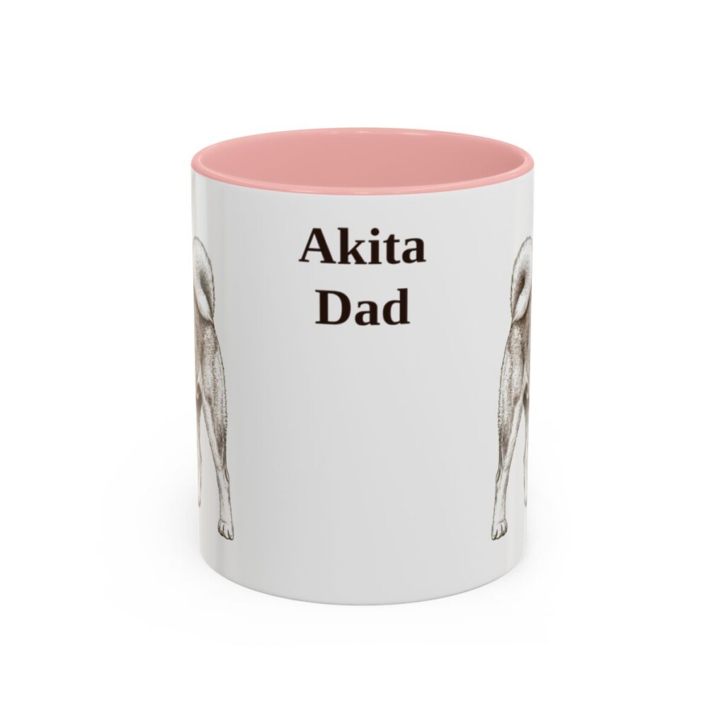11oz Akita Dog Dad Mug, Vintage Sketch Coffee Mug, Dog Dad Gift