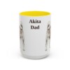15oz Akita Dog Dad Mug, Vintage Sketch Coffee Mug, Dog Dad Gift
