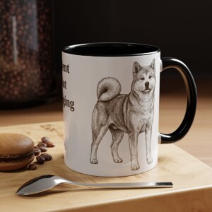 11oz Funny Akita Mug, Silent But Judging, Vintage Dog Coffee Mug, Dog Lover Gift