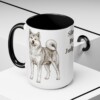 15oz Funny Akita Mug, Silent But Judging, Vintage Dog Coffee Mug, Dog Lover Gift
