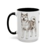 15oz Funny Akita Mug, Silent But Judging, Vintage Dog Coffee Mug, Dog Lover Gift