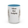 15oz Funny Akita Mug, Silent But Judging, Vintage Dog Coffee Mug, Dog Lover Gift