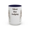 15oz Funny Akita Mug, Silent But Judging, Vintage Dog Coffee Mug, Dog Lover Gift