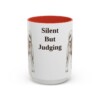 15oz Funny Akita Mug, Silent But Judging, Vintage Dog Coffee Mug, Dog Lover Gift