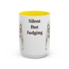 15oz Funny Akita Mug, Silent But Judging, Vintage Dog Coffee Mug, Dog Lover Gift