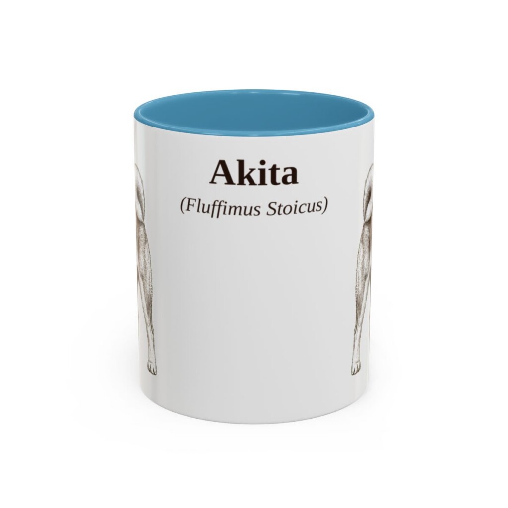 11oz Akita Latin Mug, Akita, Vintage Dog Coffee Mug, Dog Lover Gift