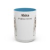 akita-mug-latin-light-blue-3 15oz Akita Latin Mug, Akita, Vintage Dog Coffee Mug, Dog Lover Gift