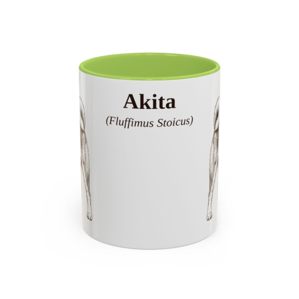 11oz Akita Latin Mug, Akita, Vintage Dog Coffee Mug, Dog Lover Gift