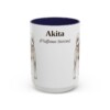 akita-mug-latin-navy-3 15oz Akita Latin Mug, Akita, Vintage Dog Coffee Mug, Dog Lover Gift