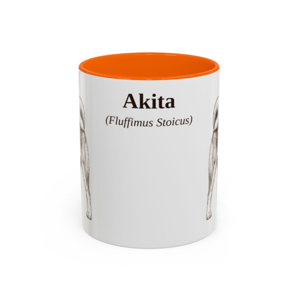 11oz Akita Latin Mug, Akita, Vintage Dog Coffee Mug, Dog Lover Gift